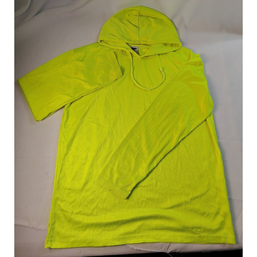 Golden Elephant High Visibility Neon Yellow Mesh Work Hoodie Safety Shirt 2XL